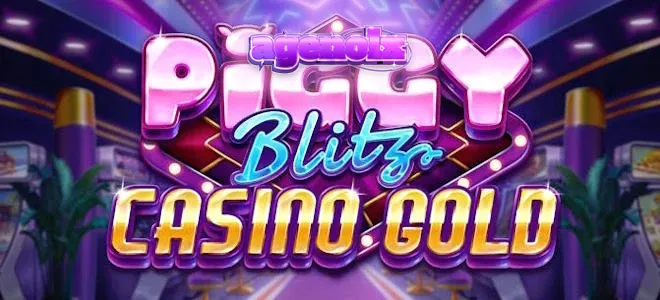 Tampilan visual slot Piggy Blitz Casino Gold dengan tema kasino mewah